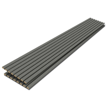 Tönnen Luxury Acoustic Wood Slat Panels | 2pack | 94x11x0.8″ each | Premium Interior Wall Décor (Italian Gray)