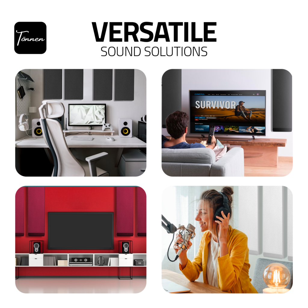 Tönnen 2-pack RED BURGUNDY Acoustic Panel 36x13x 2inch