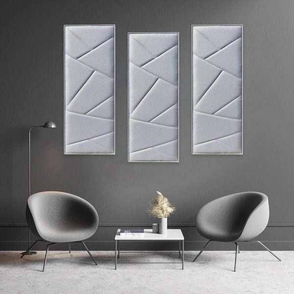 Tönnen Sublime Grey Acoustic Panel 38x15x2 inches. Premium Innovative Coconut fiber (Single Panel)