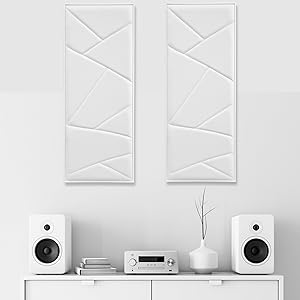 Tönnen Sublime WHITE Acoustic Panel 38x15x2 inches. Premium Innovative Coconut fiber (Single Panel)