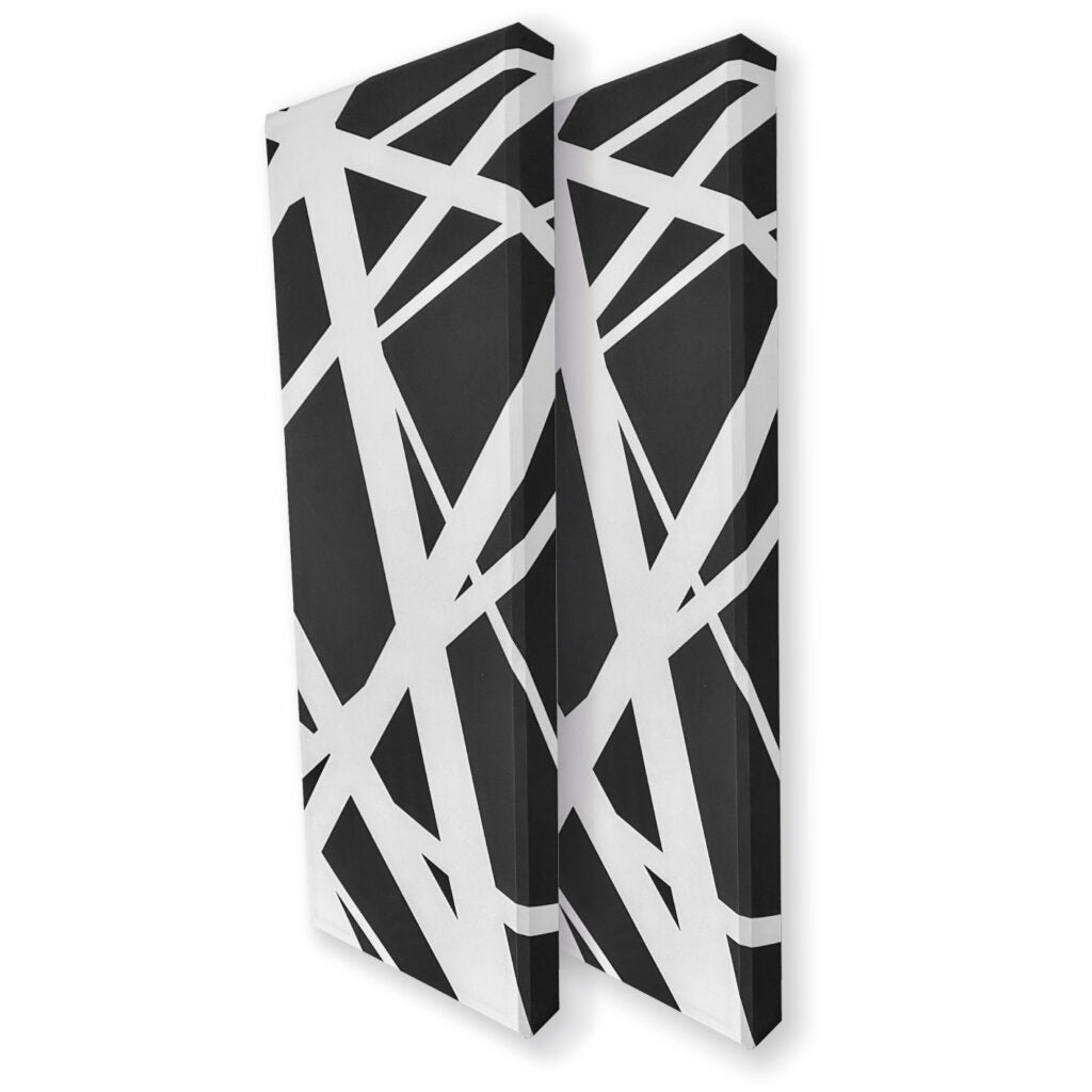 Tönnen 2-pack WHITE STRIPES ON DARK GRAY Acoustic Panel 36x13x 2inch