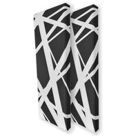 Tönnen 2-pack WHITE STRIPES ON DARK GRAY Acoustic Panel 36x13x 2inch